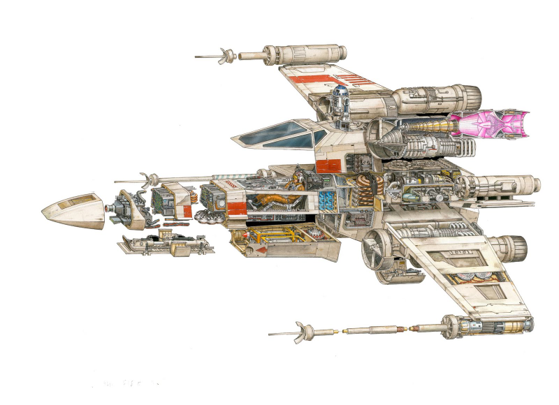 Illustration for article titled The amazing Star Wars vehicles and location cutaways by Hans Jenssen